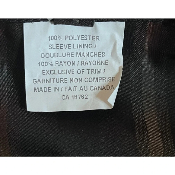 Vintage Lida Baday WOMENS Short Belted Trench  Jacket Black Size 4 - Picture 9 of 10